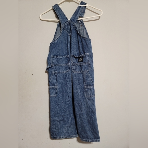 KEY Overalls Bibs BOYS GIRLS SIZE 4 FARMER BLUE DENIM‎ CARPENTER JEANS YOUTH. - Picture 2 of 4
